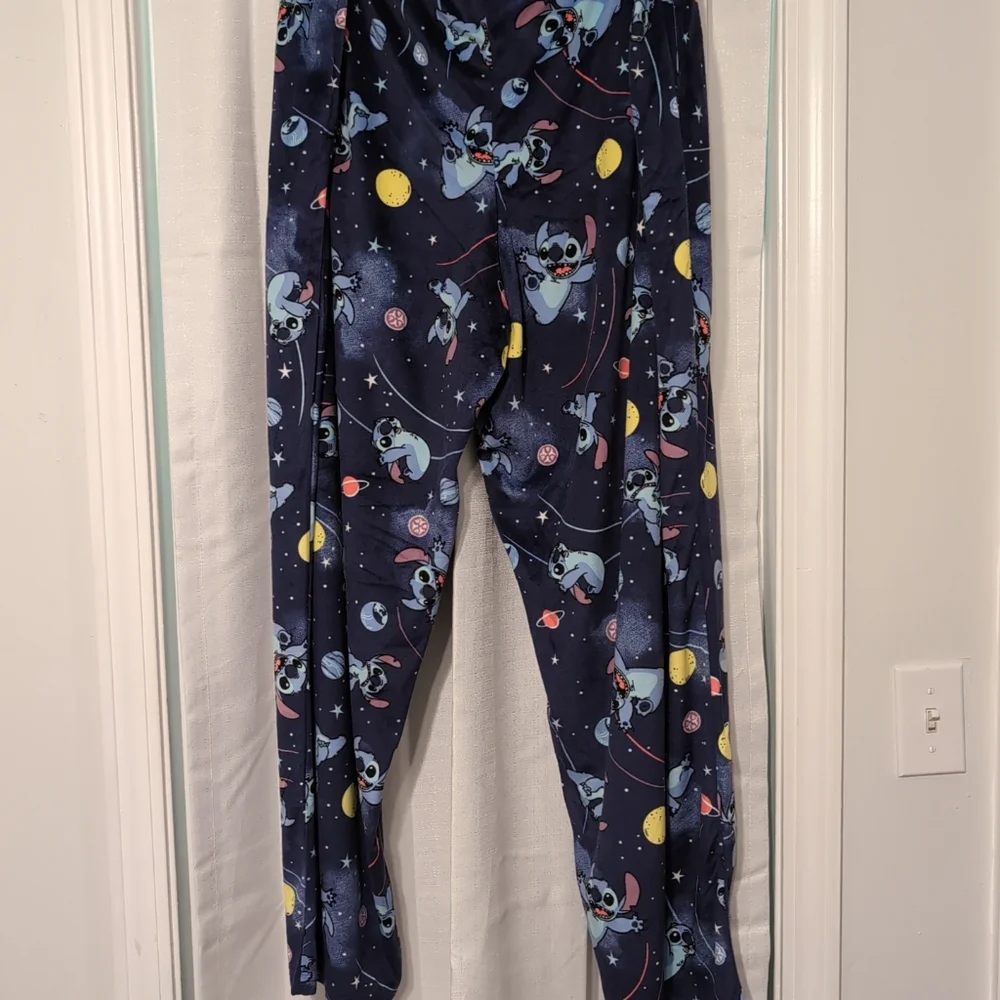 Disney Lilo & Stitch Women's 3X Velour‎ Super Soft Space Pajama Pants Pockets